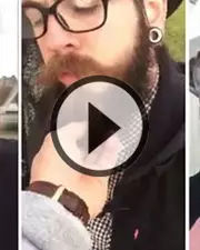 Il touche la barbe d'inconnus dans la rue, leurs réaction sont justes géniales (et parfois violentes...) !