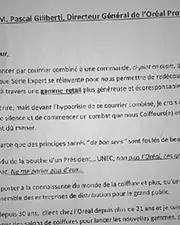 Excédé par les pratiques de L'Oréal, ce coiffeur diffuse une lettre ouverte qui fait le buzz !