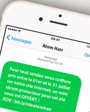 Ce coiffeur envoi ce sms et double son chiffre au mois de juillet