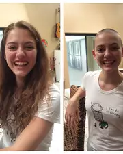 Cette jeune femme se rase la tête pour soutenir la recherche contre le cancer