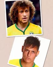 Neymar et David Luiz échangent leurs coiffures...