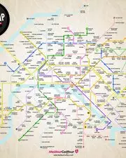 Carte de métro des meilleurs coiffeurs de Paris