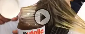 Ce coiffeur colore les cheveux de sa cliente avec du... Nutella !