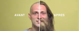 Incroyable, il fait pousser sa barbe et ses cheveux en moins de 30 secondes !